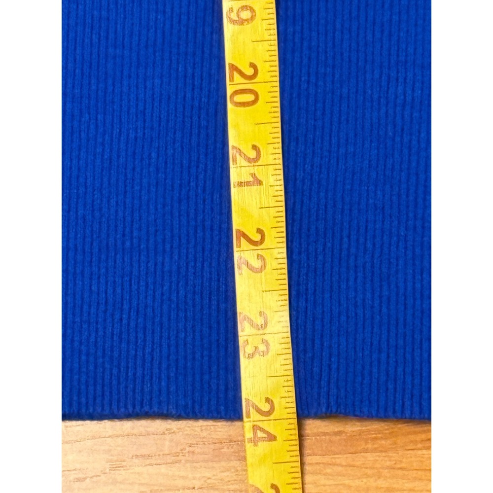 Lauren Ralph Lauren Royal Blue Ribbed Turtleneck Sweater XL Slim Fit RLL Logo - Picture 7 of 9